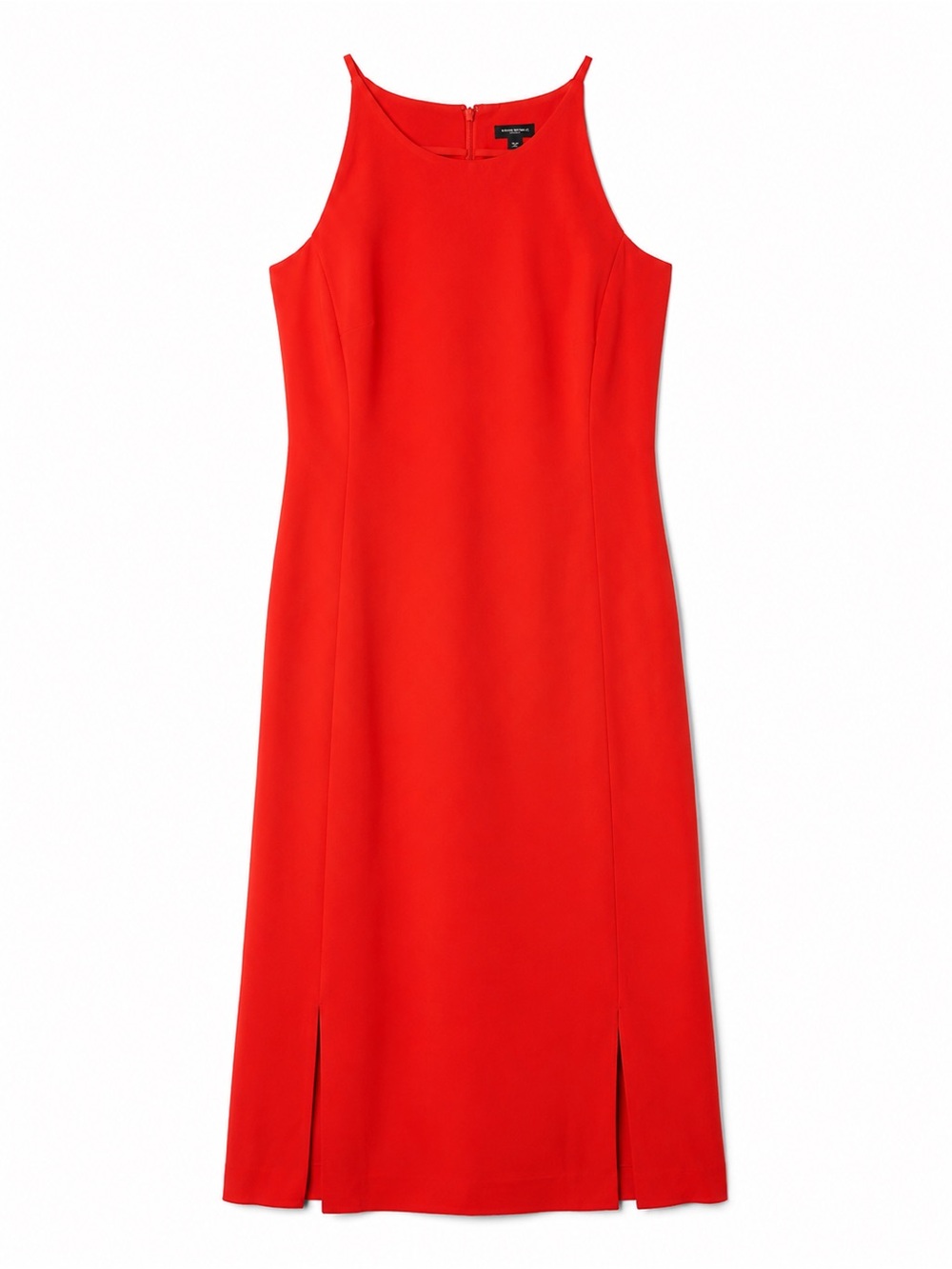 Ann Taylor Vibrant Red Halter Midi Dress